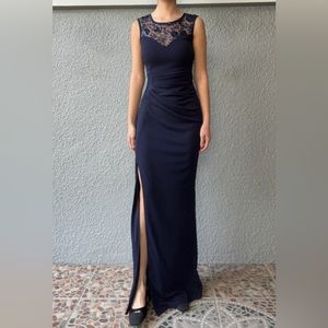 Lipsy London Sweetheart Navy Blue Maxi Dress